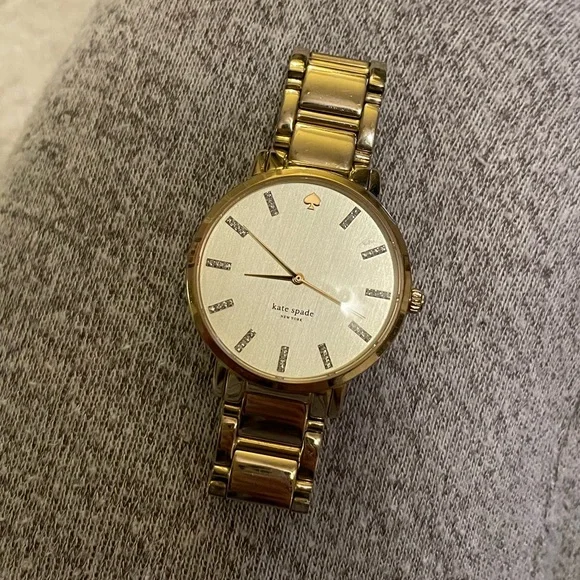 Kate Spade Silver & Gold Gramercy Watch Kate Spade Gold Chalkboard Gramercy Watch KSW 1060 Some  main image 4